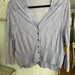 Simply Vera Vera Wang Lavender Button-Up Cardigan.